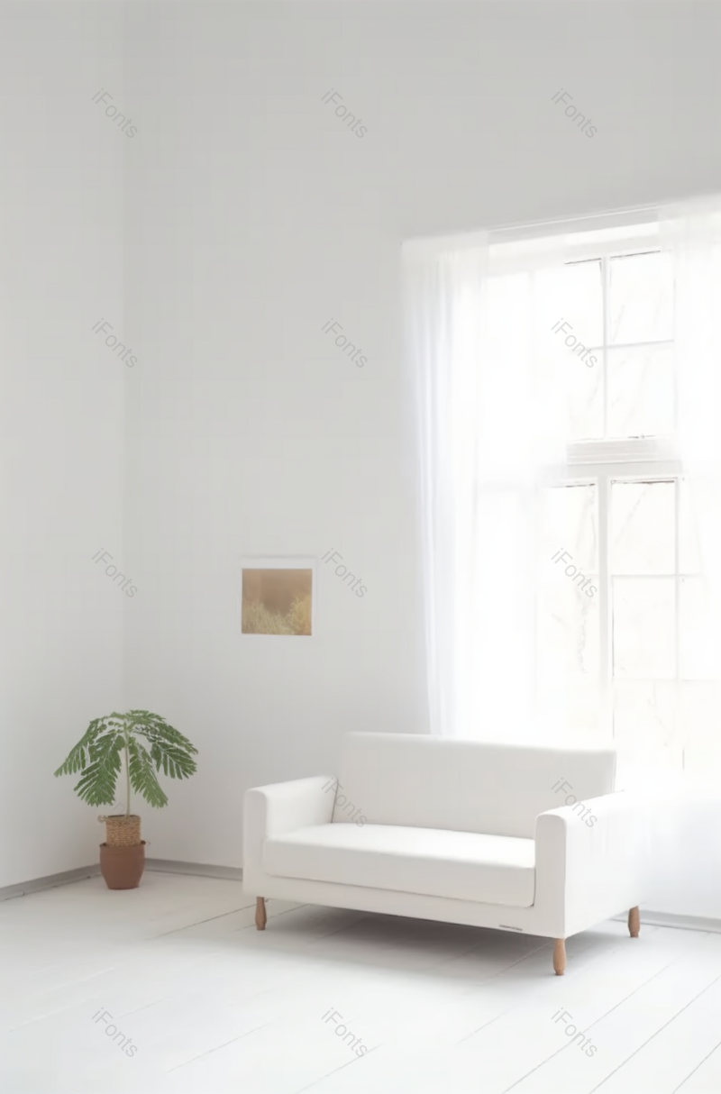 阳光明媚干净舒适的房间客厅白色简约装修风格图像摄影,高清,摄影图,摄影图片,图片大全,摄影图免费下载